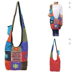 🌸 Boho Patchwork Flower Hobo Bag — The Collection Royal